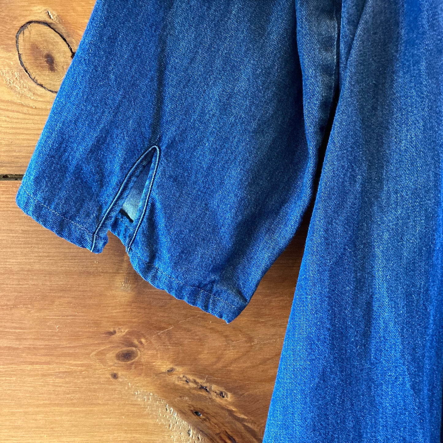 COS Dark Wash Denim Button Front Short Sleeve Shirt Dress - Size 12 - 1228KM
