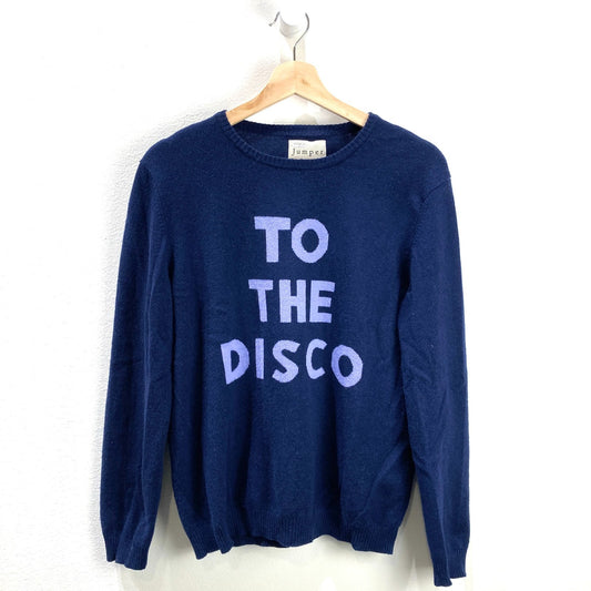 Jumper $324 Navy To the Disco Pullover Cashmere Sweater - Size 3 / L - 0114KE