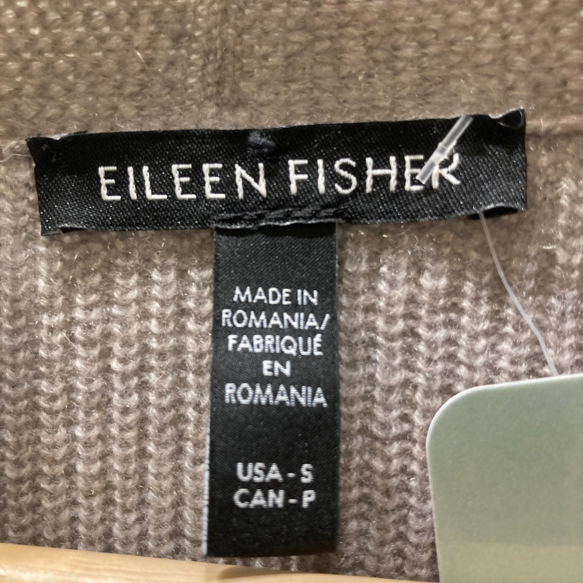 Eileen Fisher Taupe Gray Open Ribbed 100% Cashmere Sweater - Size S - 1125KG