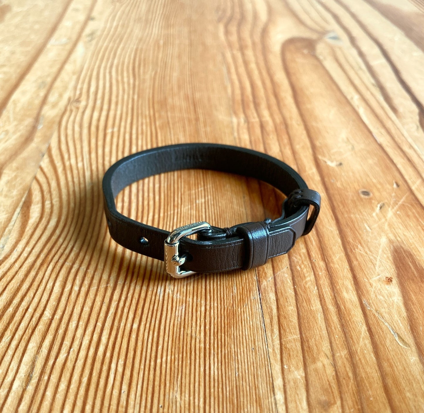 Louis Vuitton $225 Brown Calf Leather Stamp It Bracelet w/ Box - 0209SB