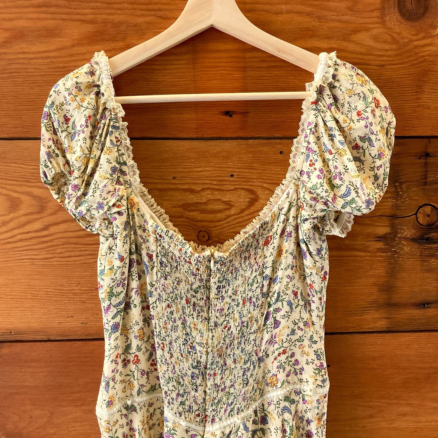 Reformation Floral Print Ondine Puff Sleeve Mini Dress - Size 10 - 1008JG