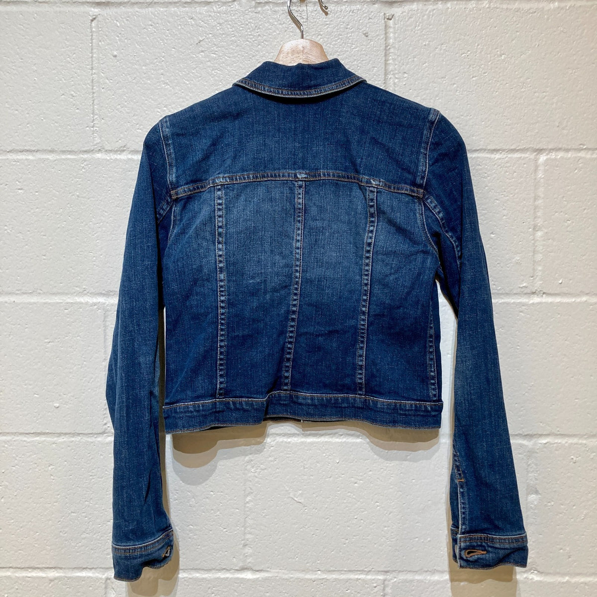 Eileen Fisher Dark Wash Stretch Denim Jean Jacket - Size Petite S - 1214ML