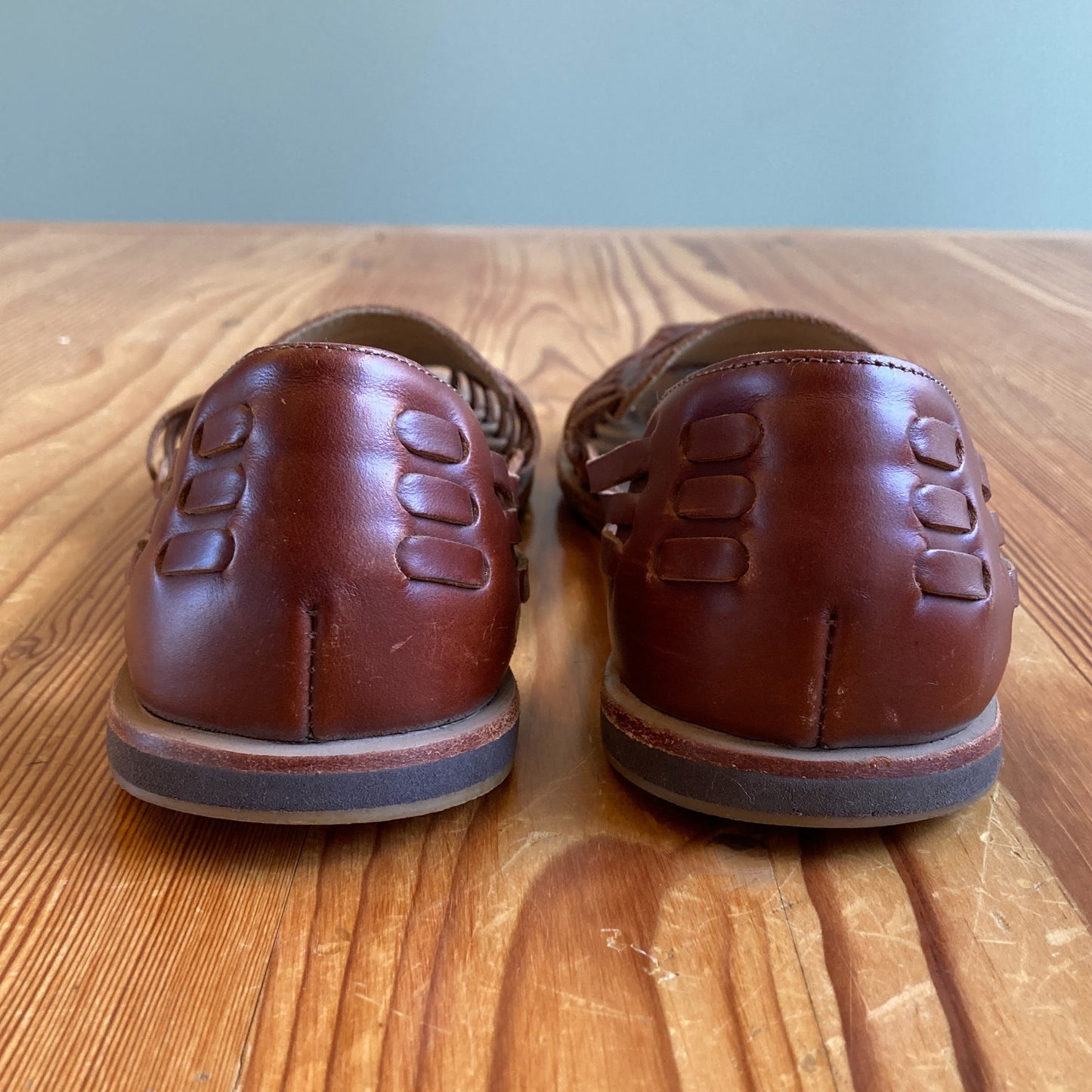 Nisolo Brandy Brown Leather Women's Huarache Sandal w/ Box - Size 11 - 0919SA