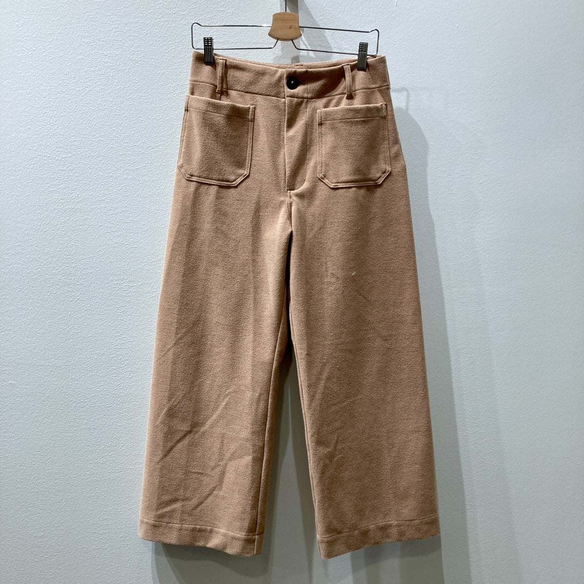Maeve Anthropologie Tan Brushed Flannel Wide Leg Pants - Size 30 - 0531AF