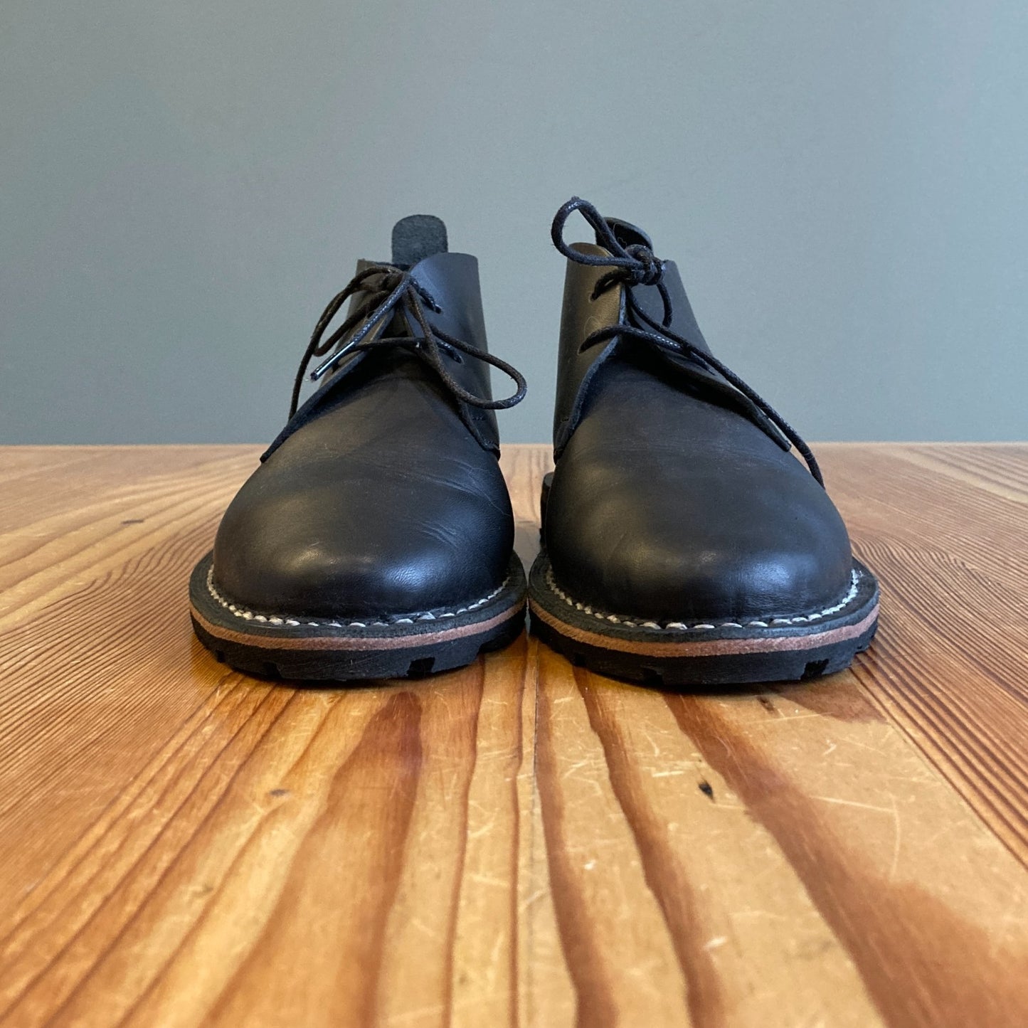 39 / 9 - Steve Mono Black Leather Artisanal 10/10 Short Boots w/ Box 0416JW