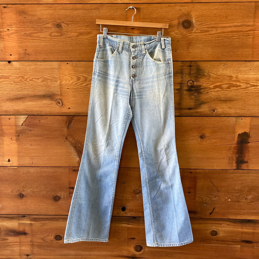 Vintage Levi's Orange Tab 1976 Movin On High Rise Flare Jeans - Size 28 - 0121CE
