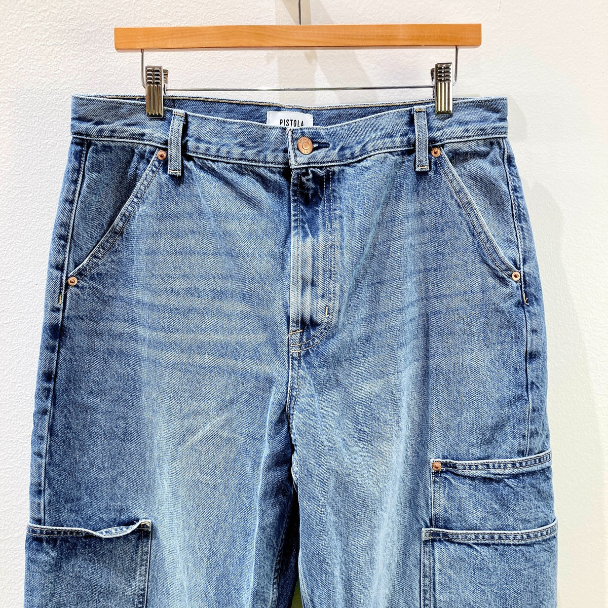 Pistola Sonny High rise Barrel Leg Utility Pocket Jeans - Size 31 - 1107MB