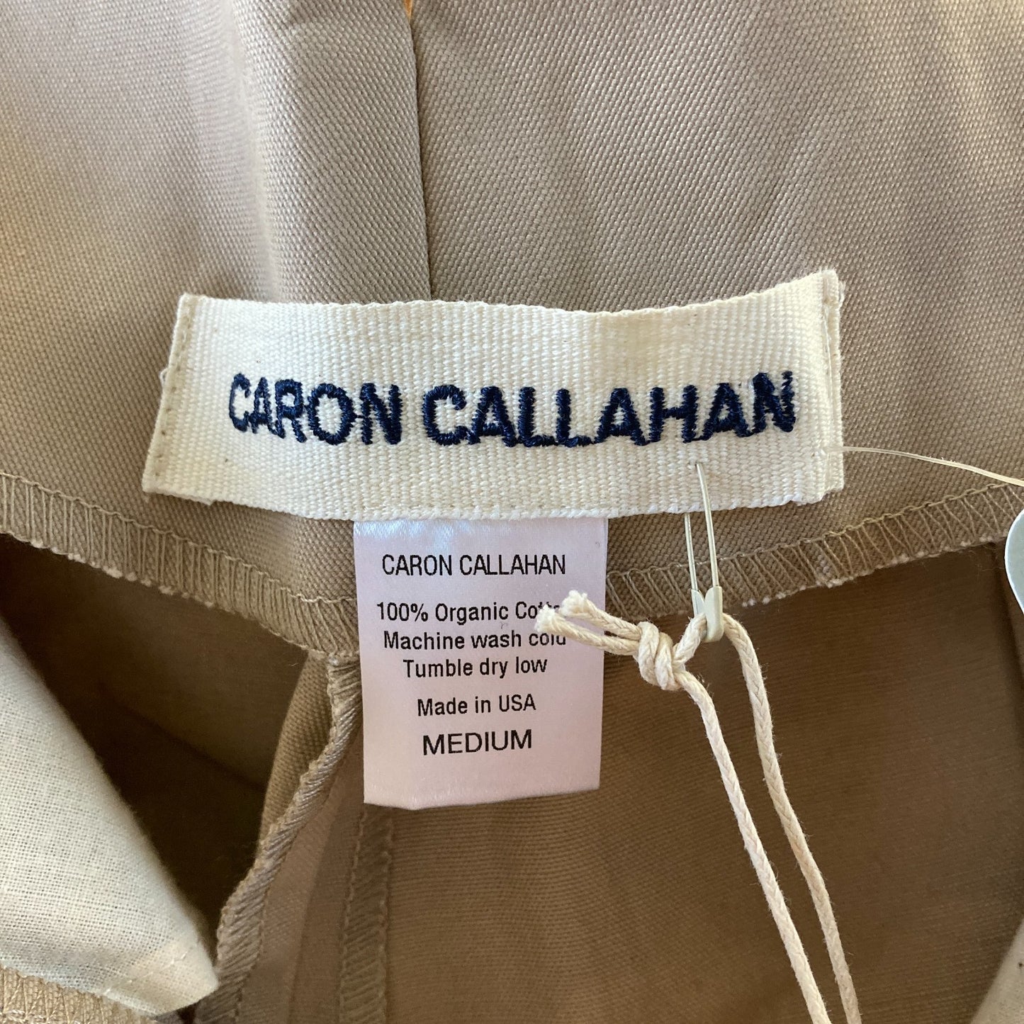 M - Caron Callahan $310 Khaki Organic Cotton High Waist Dexter Pants NEW 1125KG