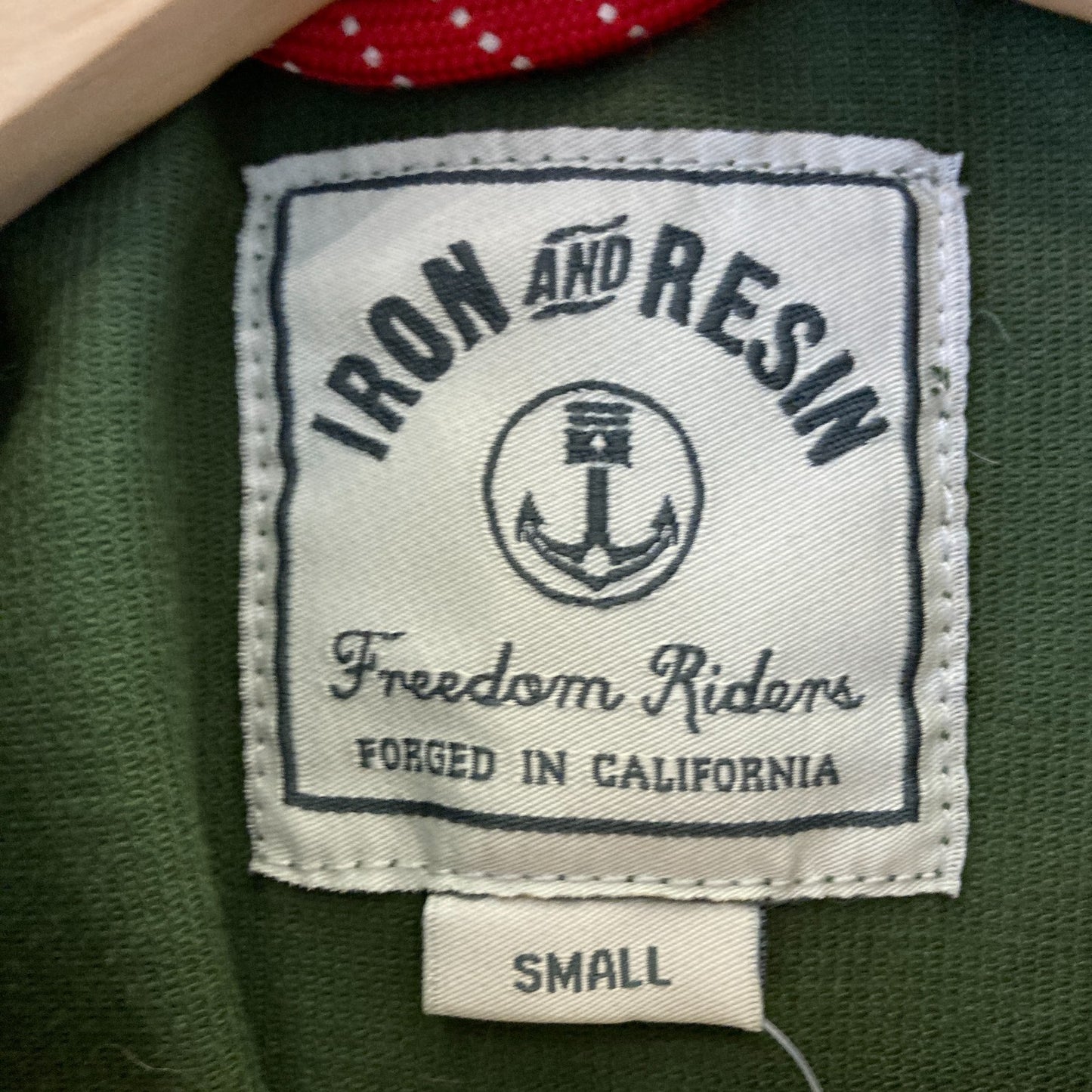 S - Mens - Iron & Resin Dark Khaki Green Cotton Workwear Chore Jacket 1022SW