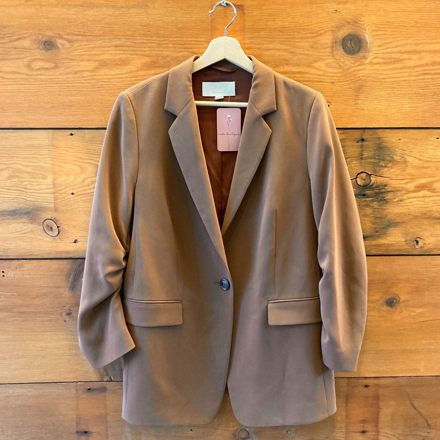 10 - Boss Hugo Boss Brown Jocalua Oversized Blazer & Tapia Pants Suit Set 0223LR