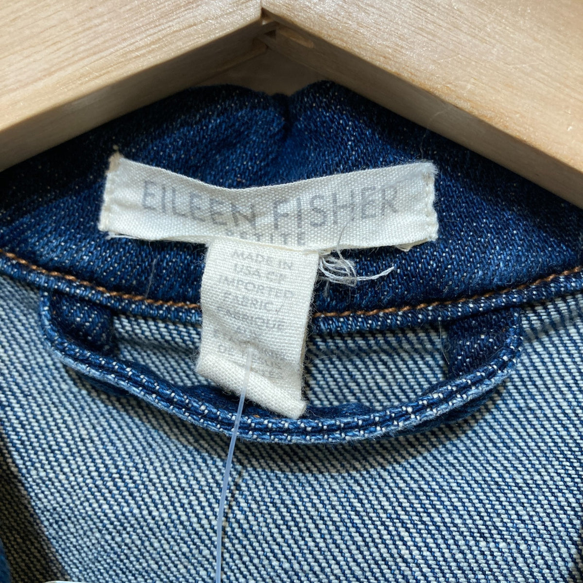 Eileen Fisher Dark Wash Stretch Denim Jean Jacket - Size Petite S - 1214ML
