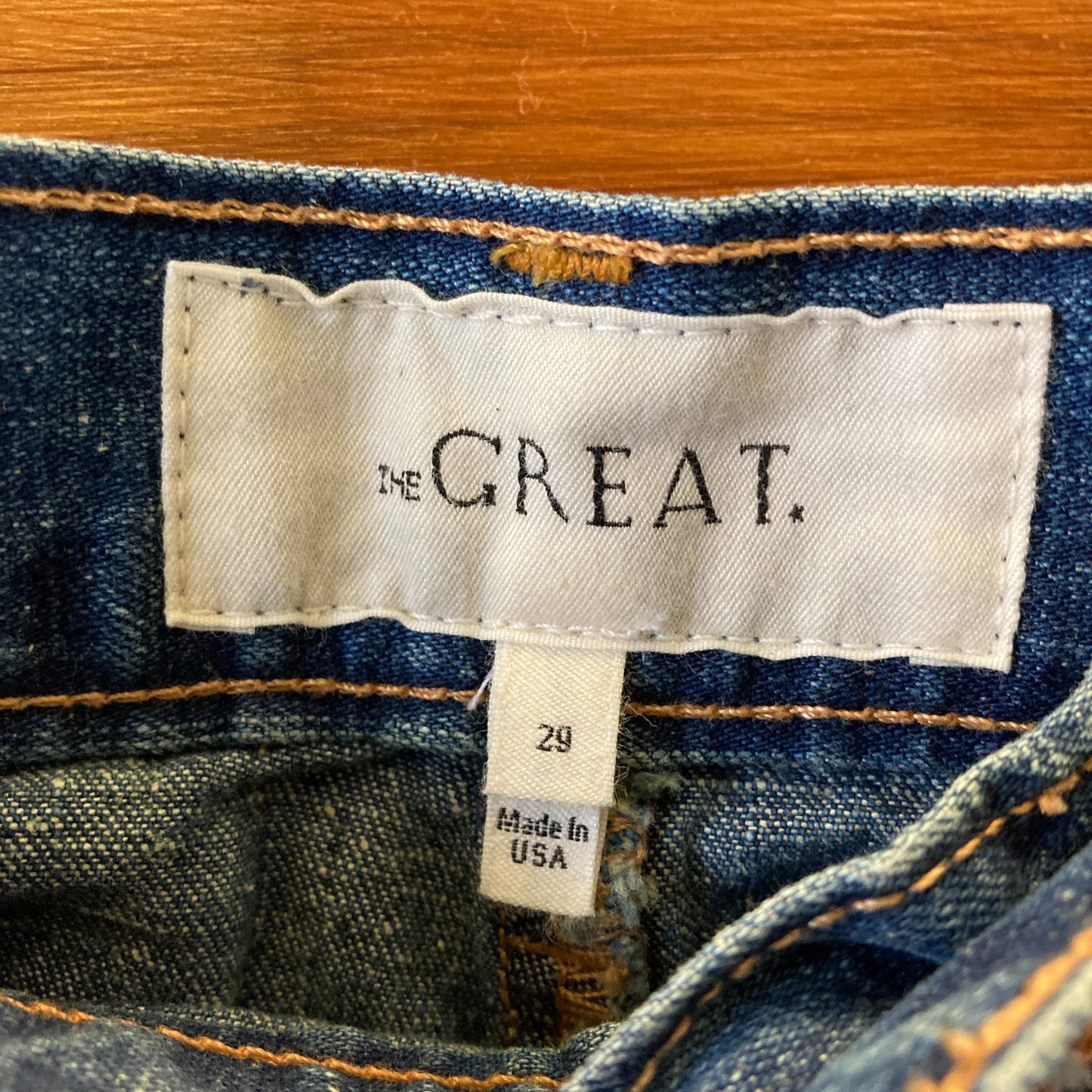 THE GREAT. Seafair Wide Leg High Rise Denim Blue Jeans - Size 29 - 0715MW