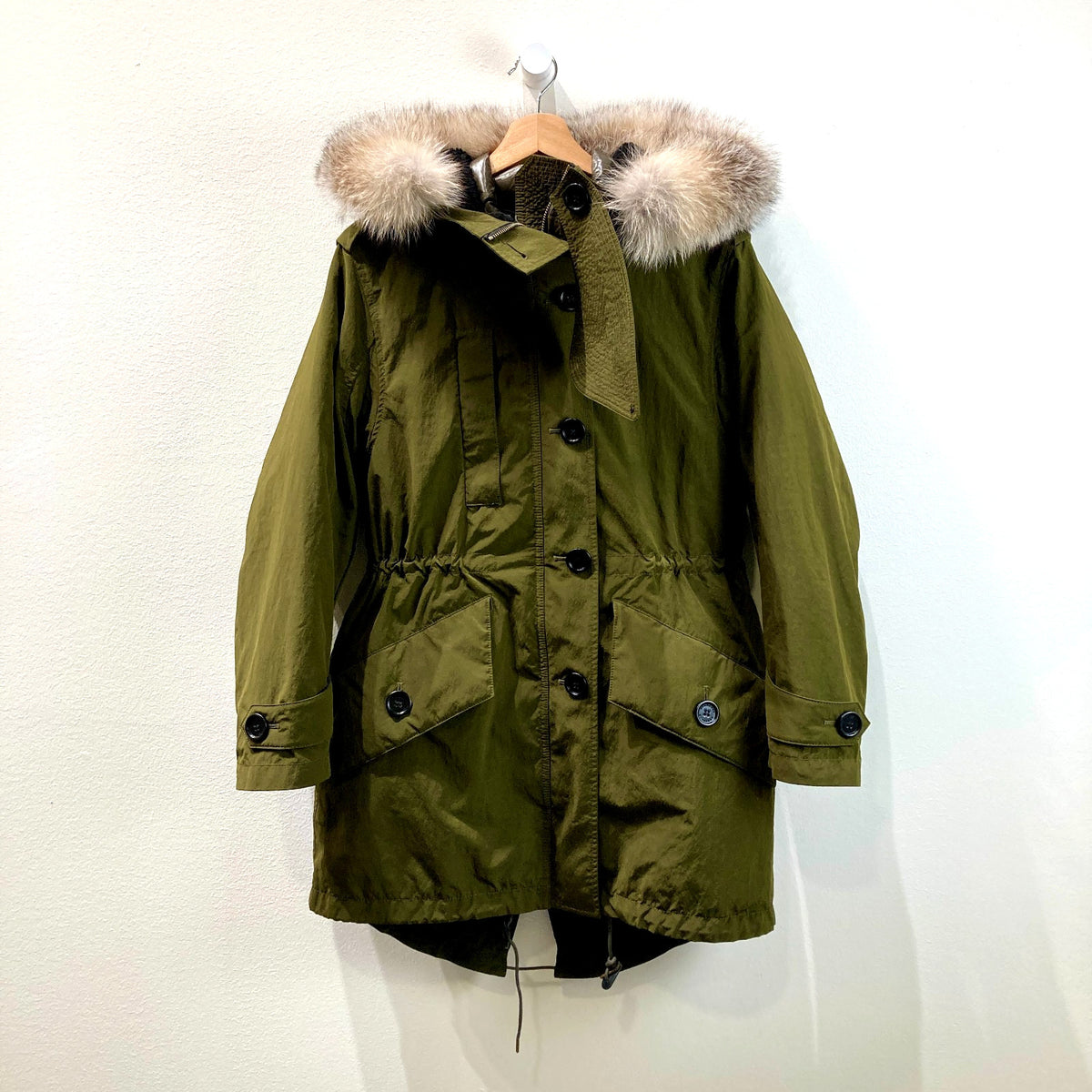 Burberry $1990 Olive Ramsford 3-in-1 Hooded Jacket Puffer Coat - Size S - 1006YY