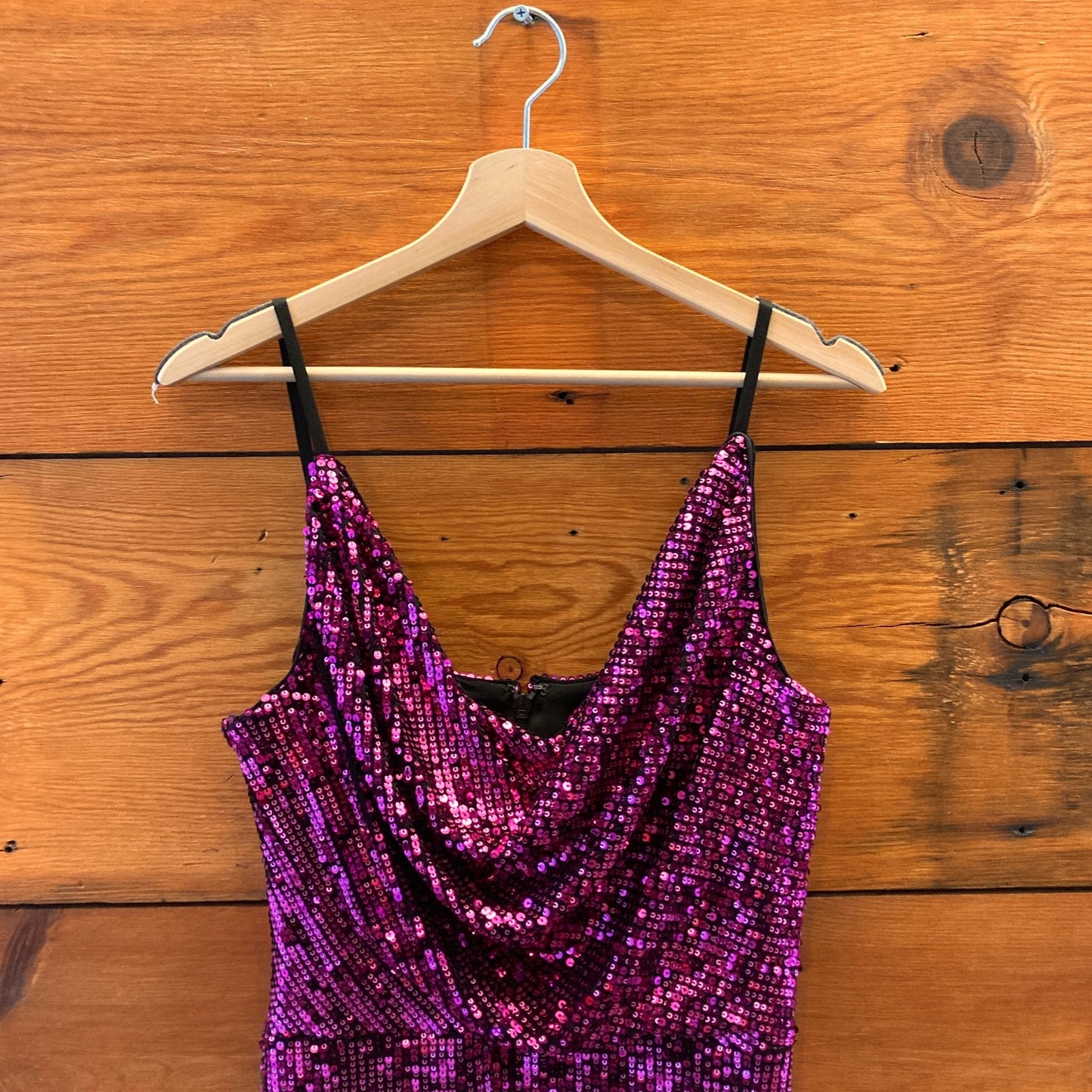 L - Dress the Population Pink Sequin Paloma Sleeveless Mini Dress 1110JS