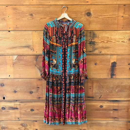 Bhanuni by Jyoti Anthropologie Colorful Davina Maxi Dress - Sz M Petite - 0705MD