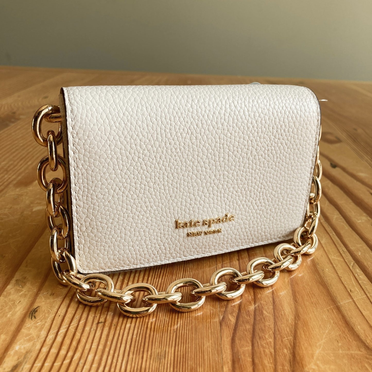 Kate Spade NEW Natasha Gold Chain Card Case Bag Wallet - 0710SD