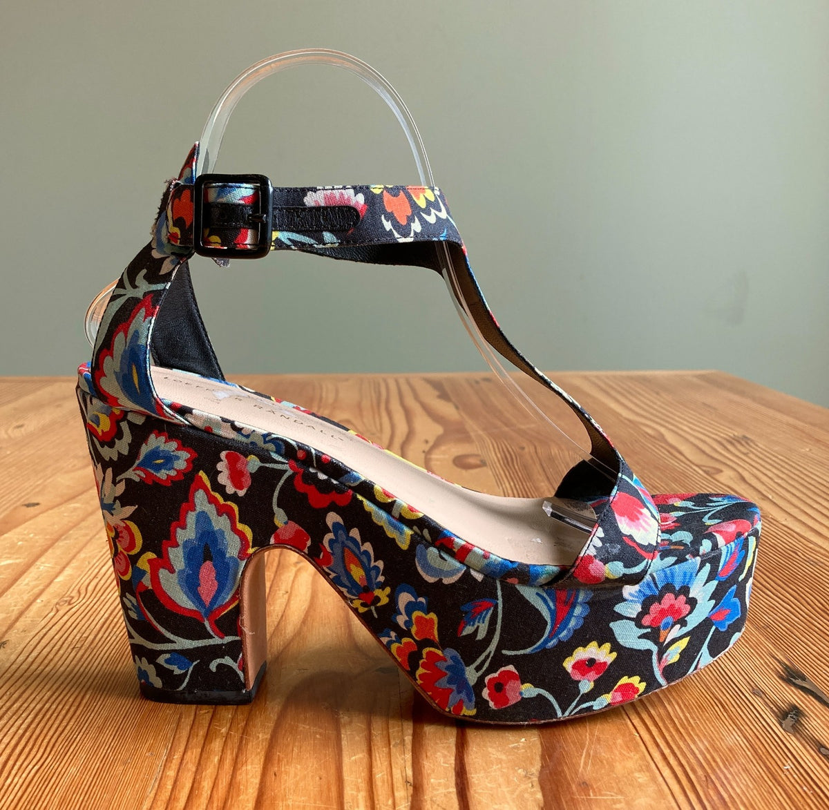 Loeffler Randall Floral Chunky Minette Platforms Heels - Size 8.5 - 0121CE