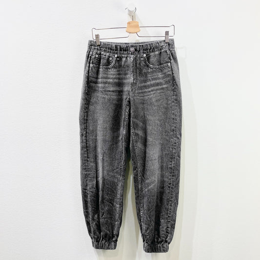 Rag & Bone Black Wash Faux Denim Miramar Joggers Jeans Pants - Size M - 1011SC