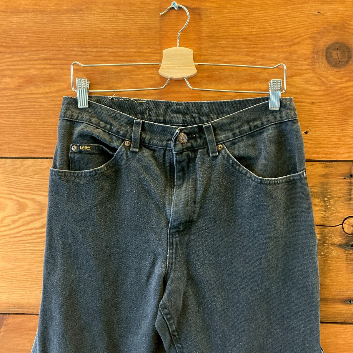Alyson Eastman Black Reworked Wide Leg Contrast Panel Jeans - Size M - 0920PW