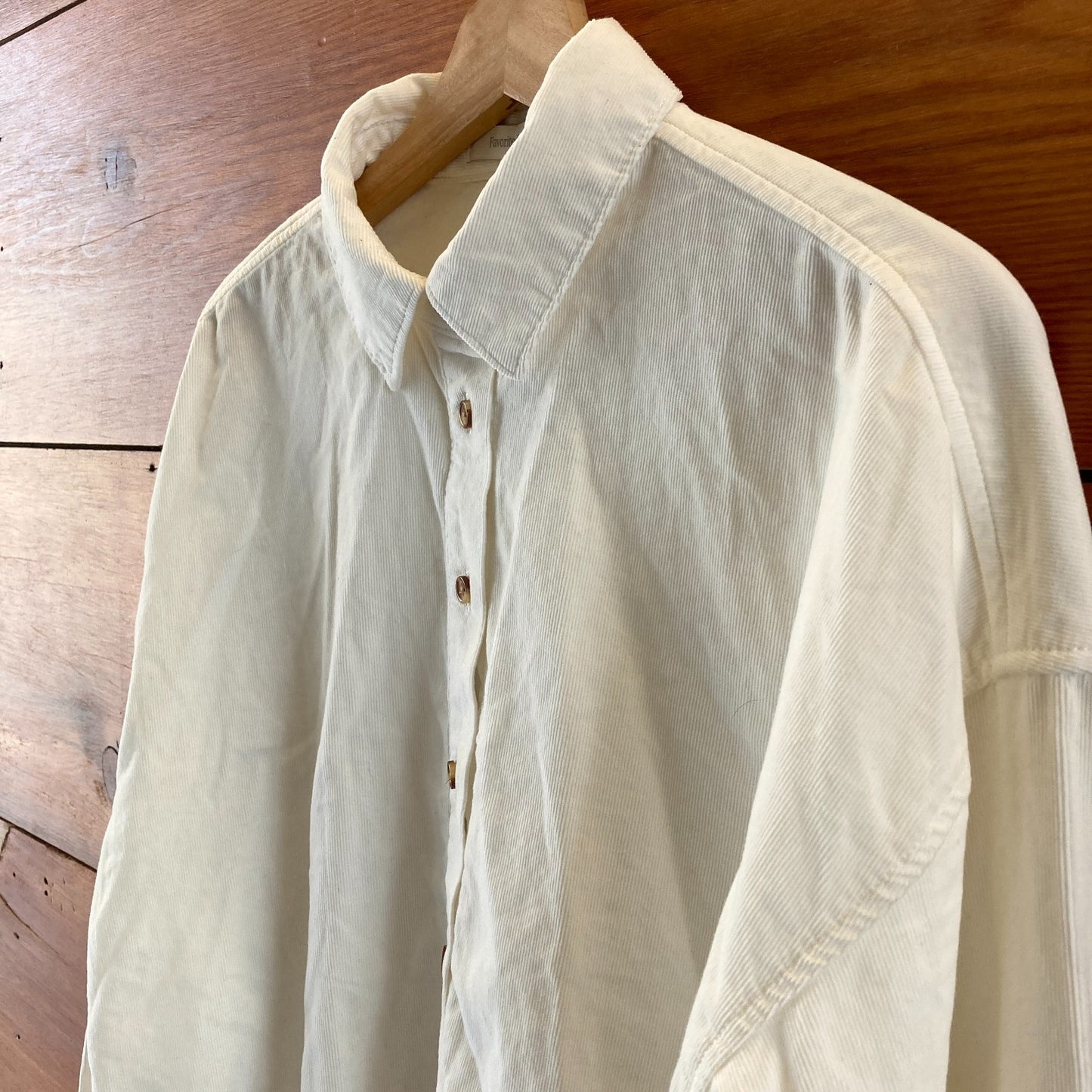 Favorite Daughter $178 Ivory Crop Ex Boyfriend Shirt Top - Size S - NEW - 0713AS