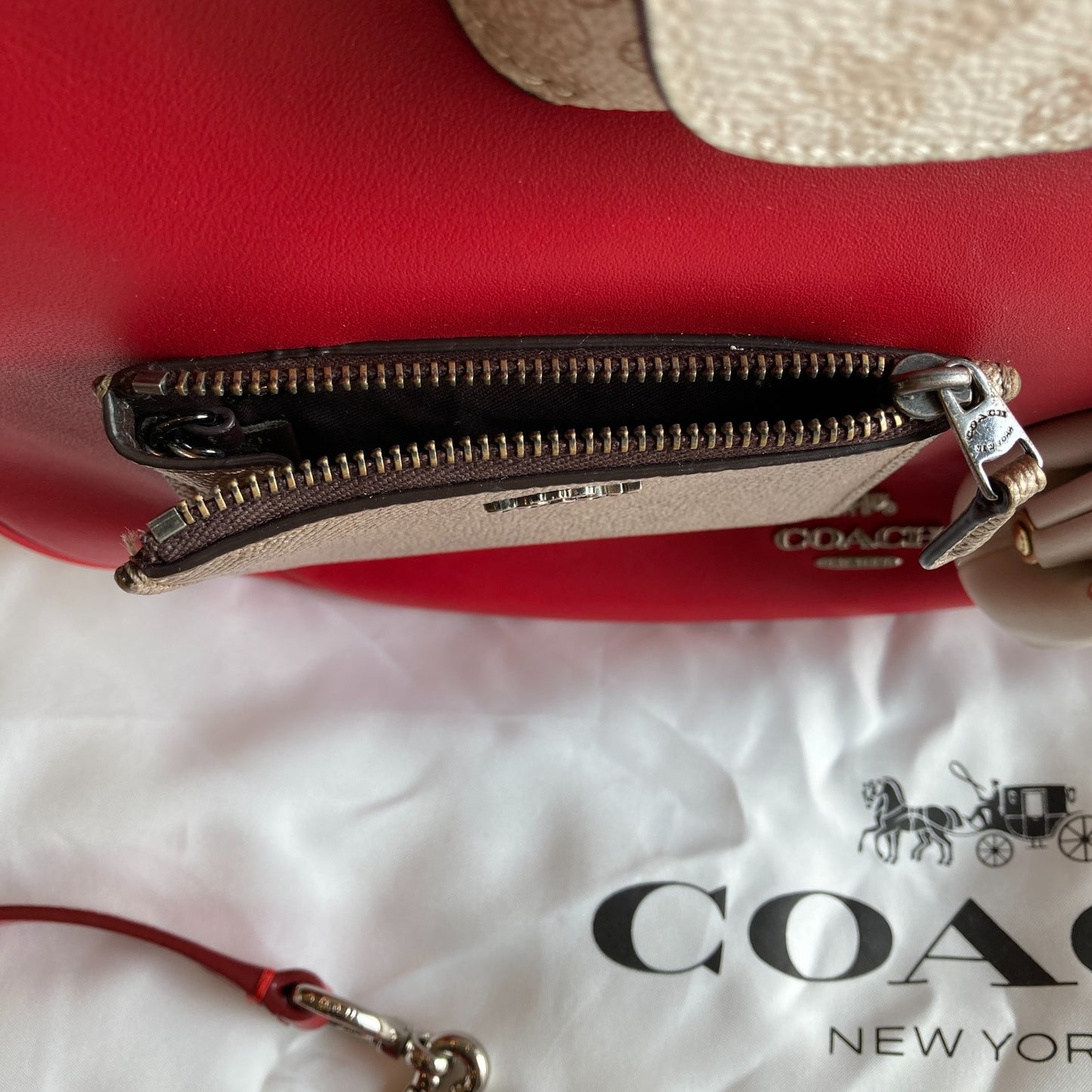 Coach NEW Red Leather Nomad Hobo Shoulder Bag Purse - 0731LR