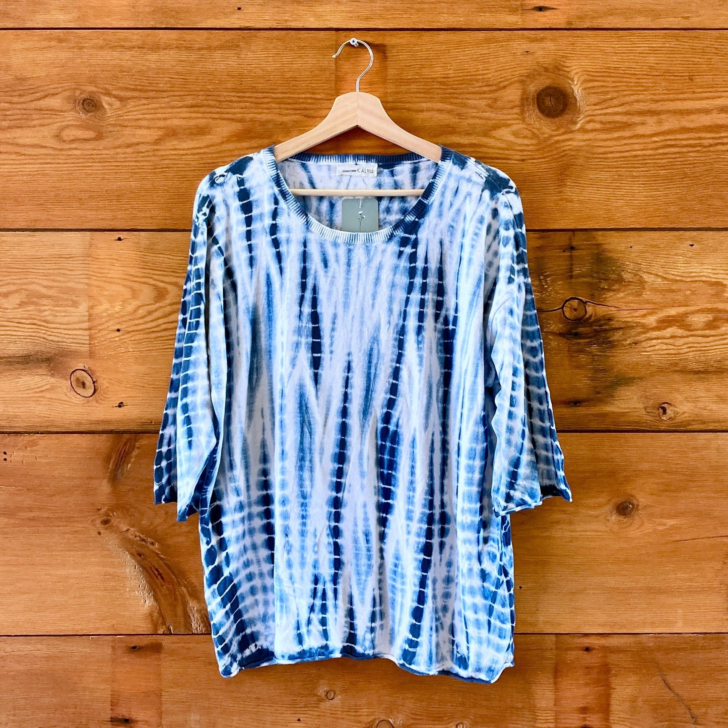 Johnny Was CALME Blue Tie Dye Top & Pants Lounge Set - Size L - 1103ES