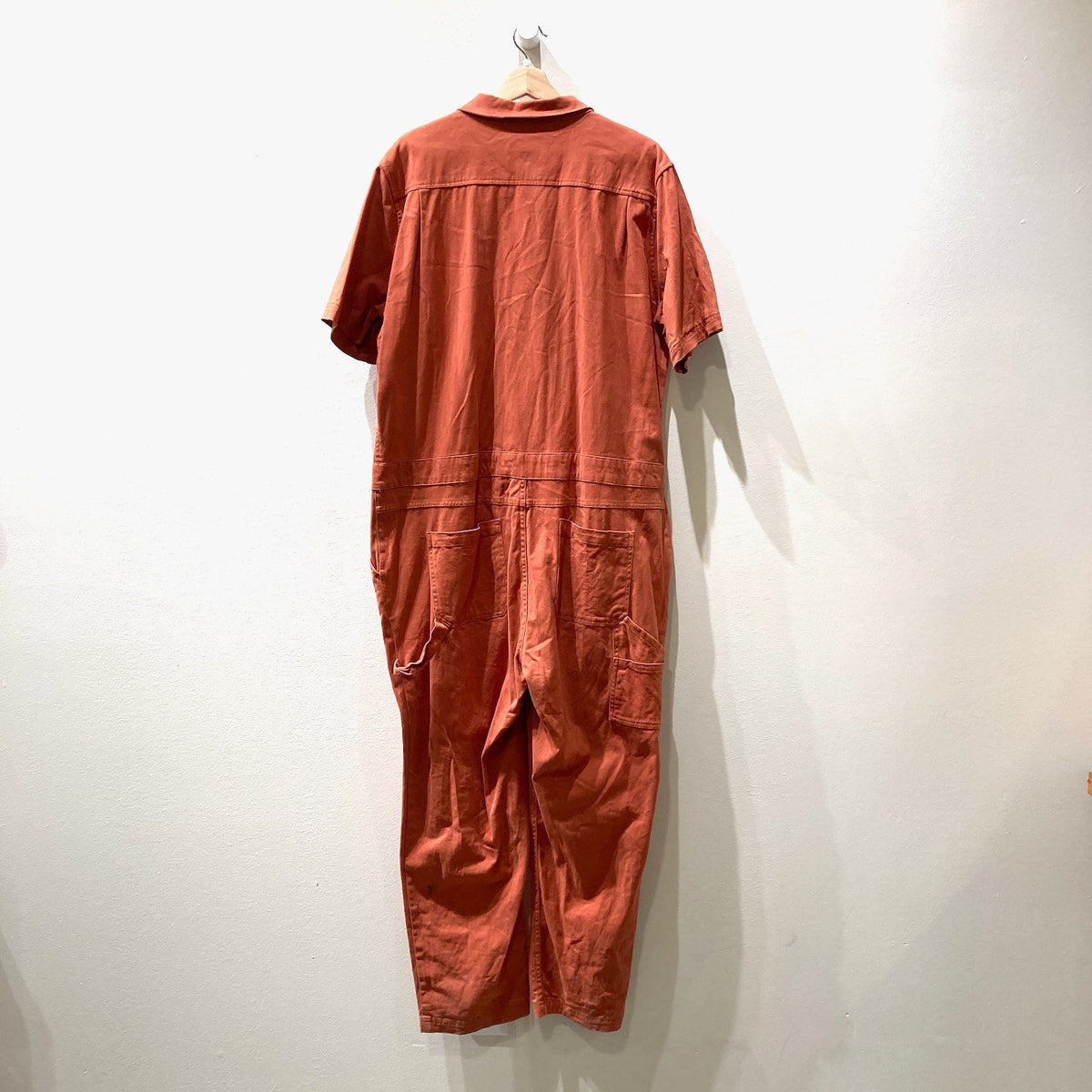 Wildfang Orange Short Sleeve Essential Coverall Jumpsuit - Size XXL - 0530JF