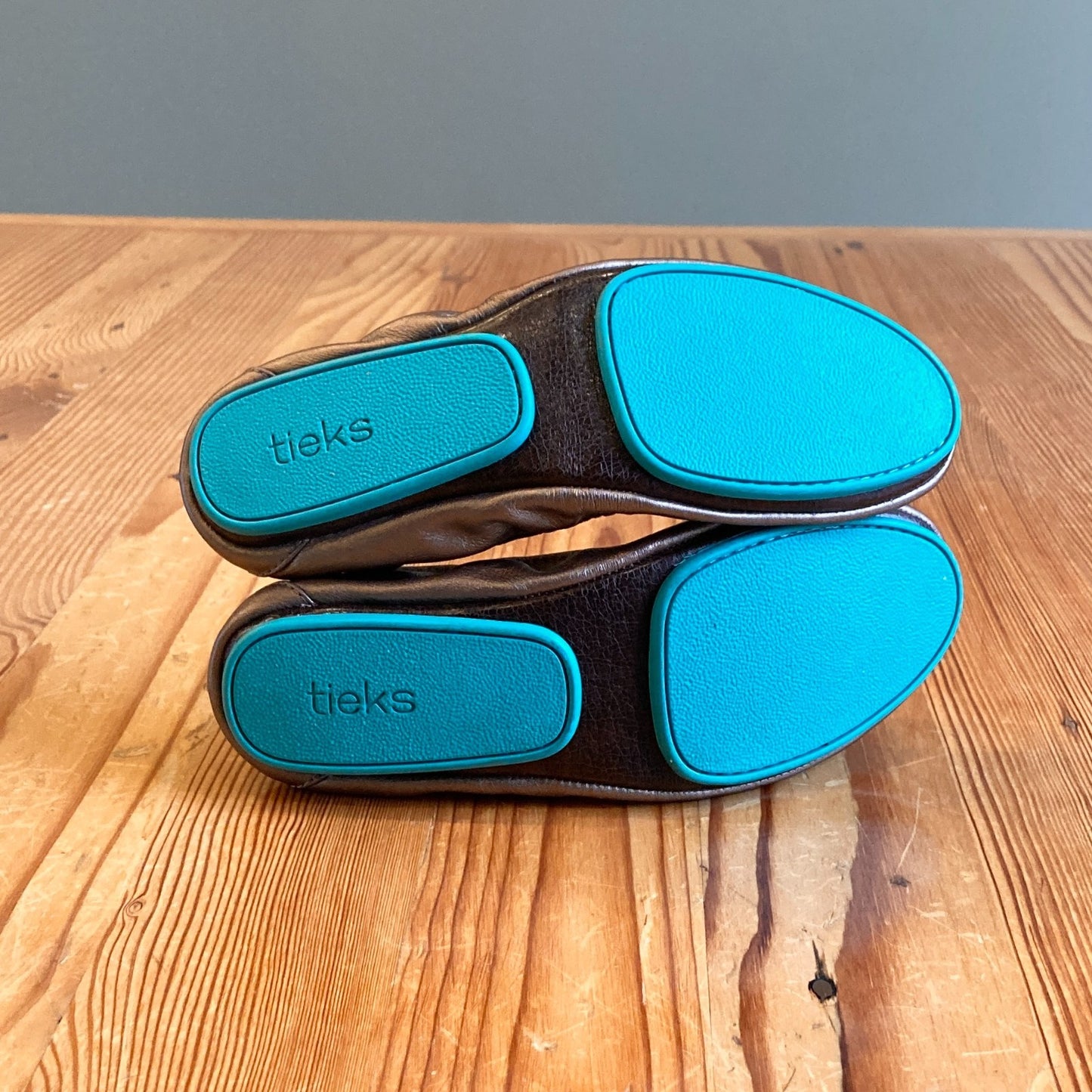 6 - Tieks Gavrieli Bronze Foldable Leather Ballet Flats Shoe w/ Box & Bag 1107MJ