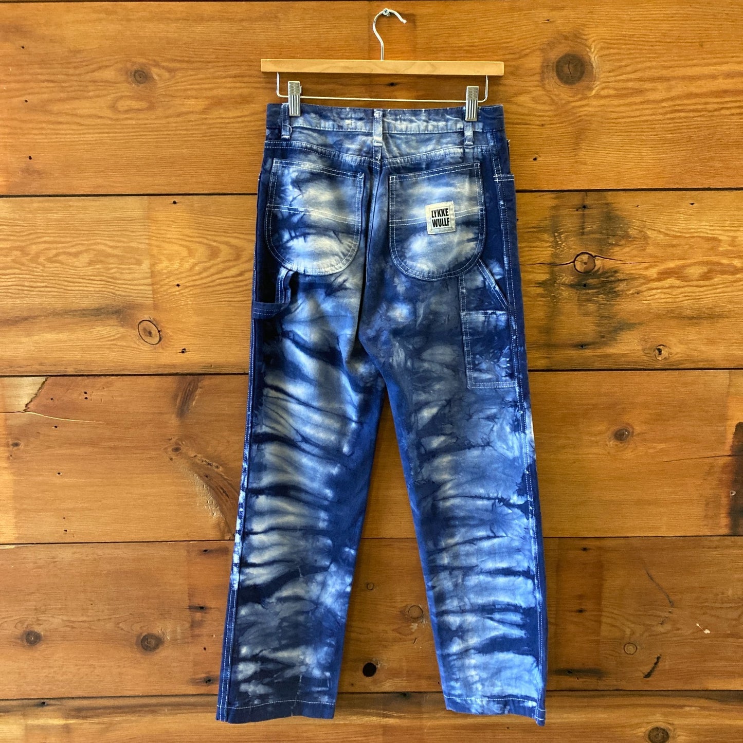 Lykke Wullf Indigo Blue Tie Dye Utility Straight Leg Pants - Size 2 - 0312IG