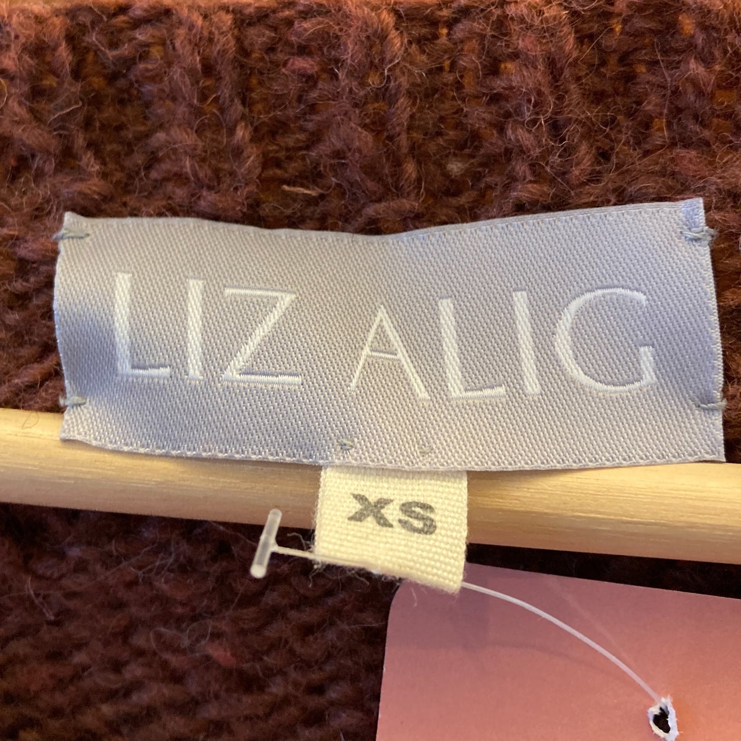 XS - Liz Alig $220 Brown Handknit Wool Jill Button Up Cardigan Sweater 0606RO
