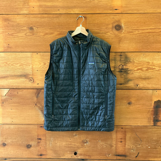 Patagonia Mens Quilted Nylon Zip Up Nano Puff Vest Jacket - Size L - 1103ES