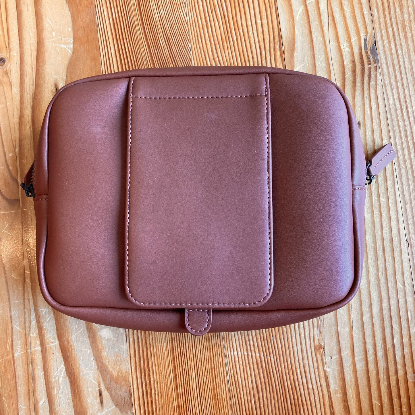 Monos $260 Brown Vegan Leather Metro Duffle Travel Gym Bag - NEW - 1122KP