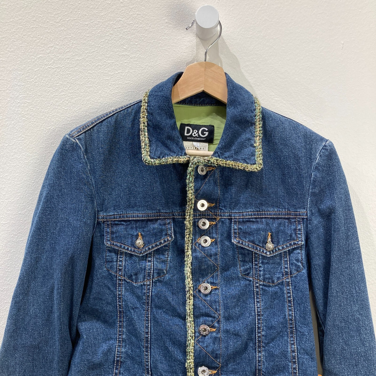 Dolce & Gabbana Y2K Tweed Denim Patchwork Jacket & Skirt Set - Size XS - 1015NE