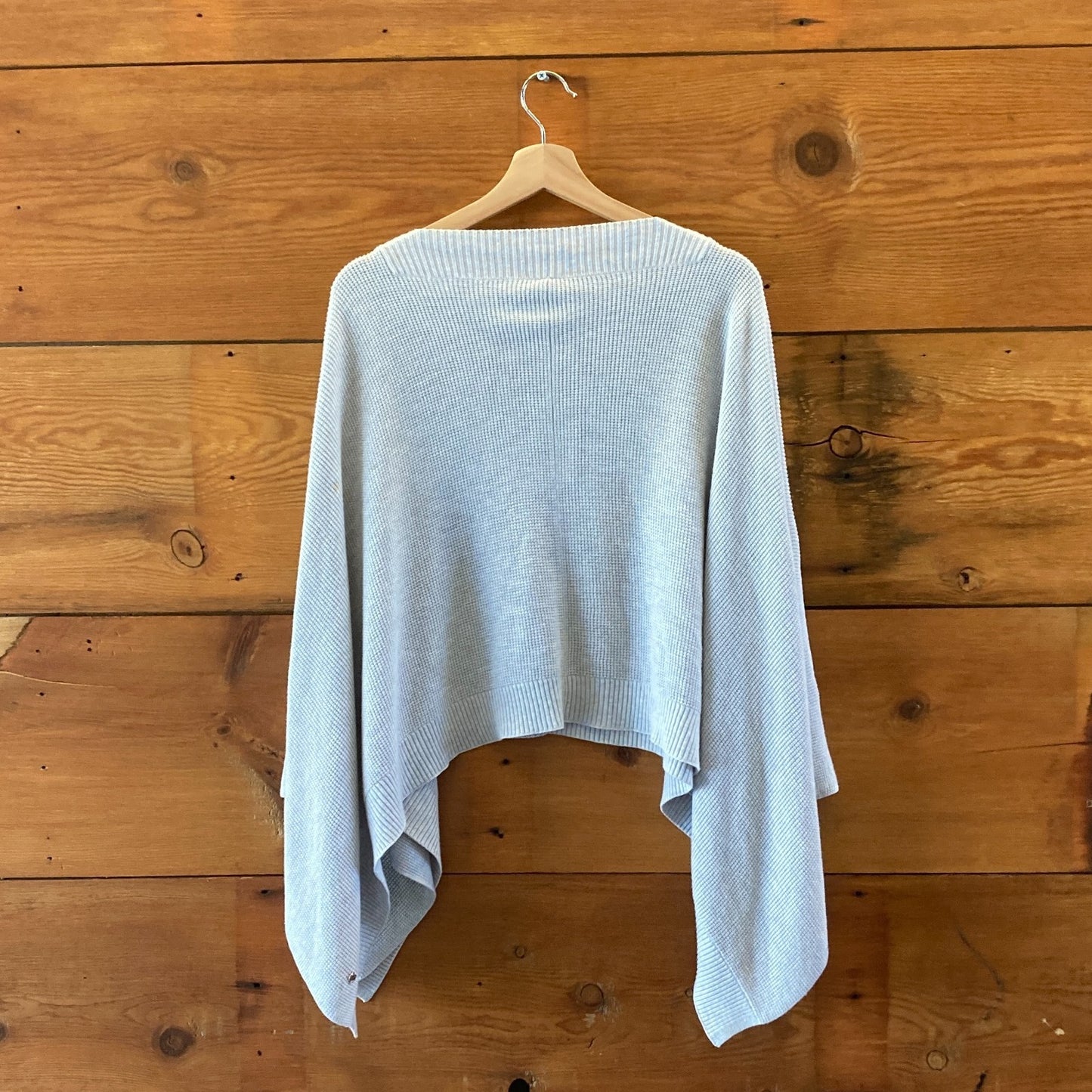 Lululemon Gray Forward Flow Waffle Knit Cape Sweater - One Size - 3333MC