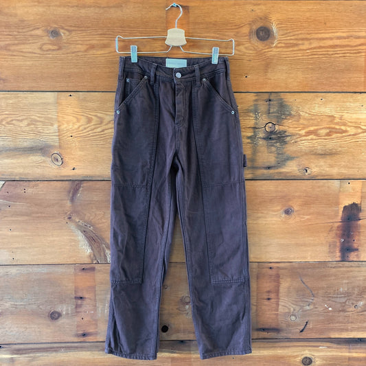 Loeffler Randall Dark Brown Straight Leg Utility Jeans - Size 00 / XS - 0312IG