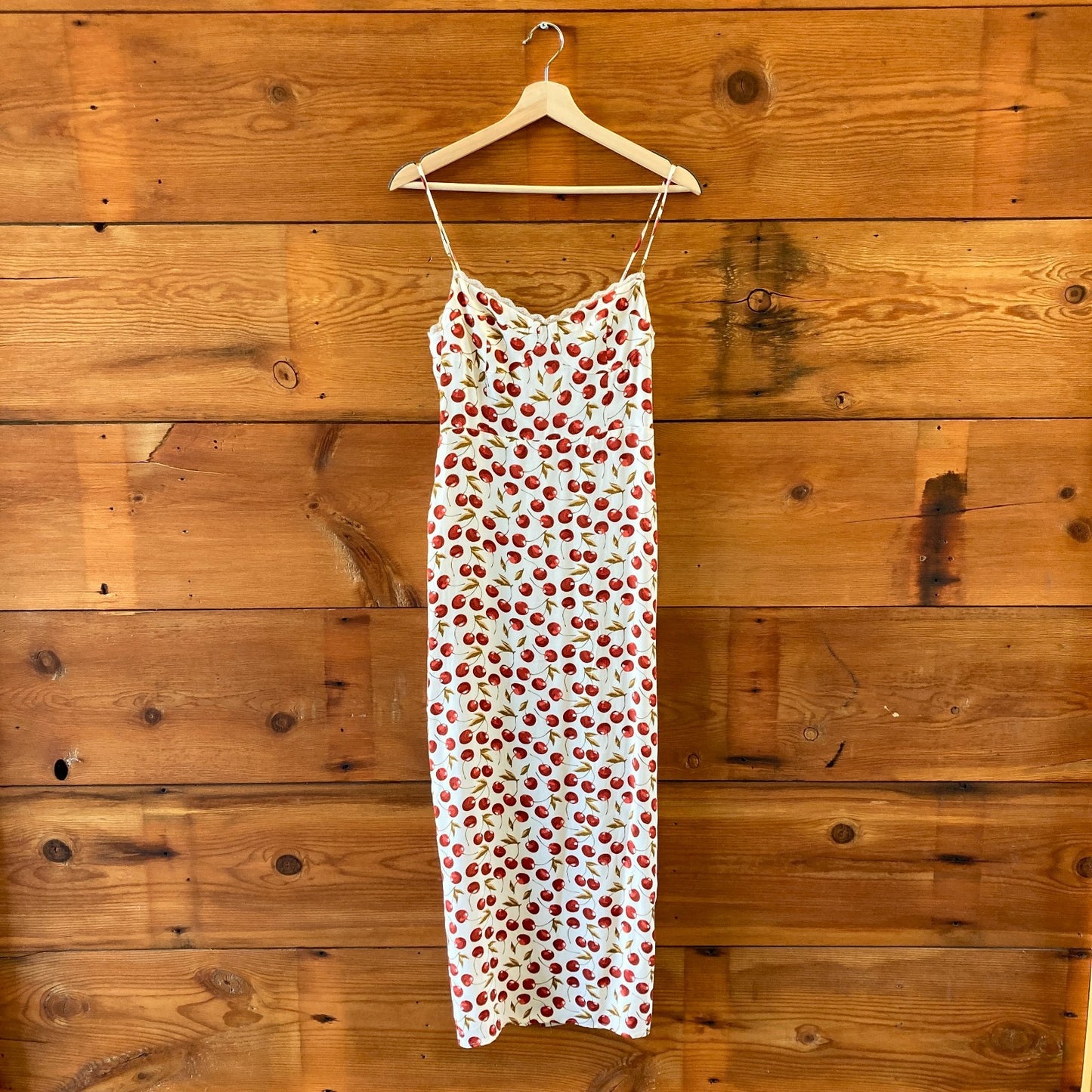 Reformation Cherry Pattern Sleeveless Midi Length Dress - Size 4 - 0816TB