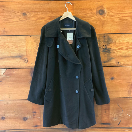 12 - Burberry London Black Wool Cashmere Double Breasted Coat Jacket 0219LK