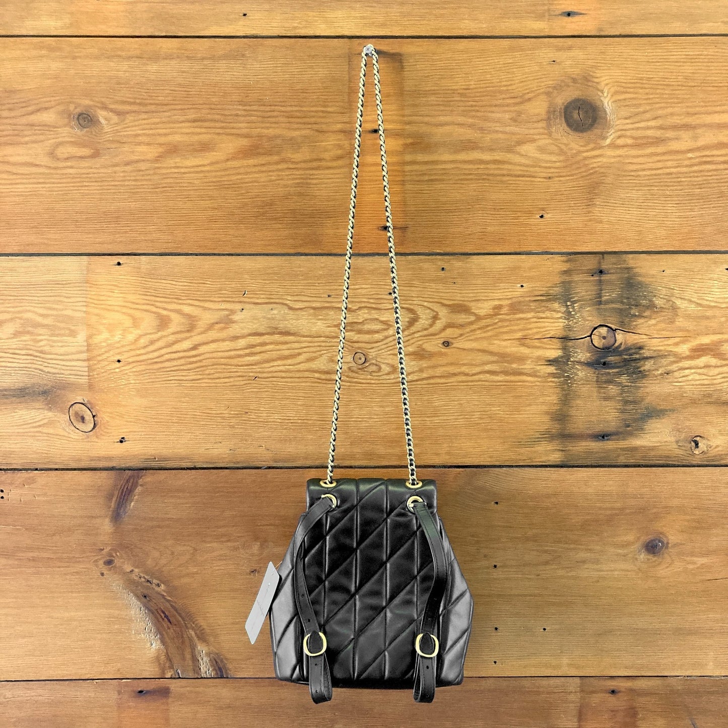 Coach Black Leather Pillow Quilted Tabby Mini Backpack Purse - 0830DH