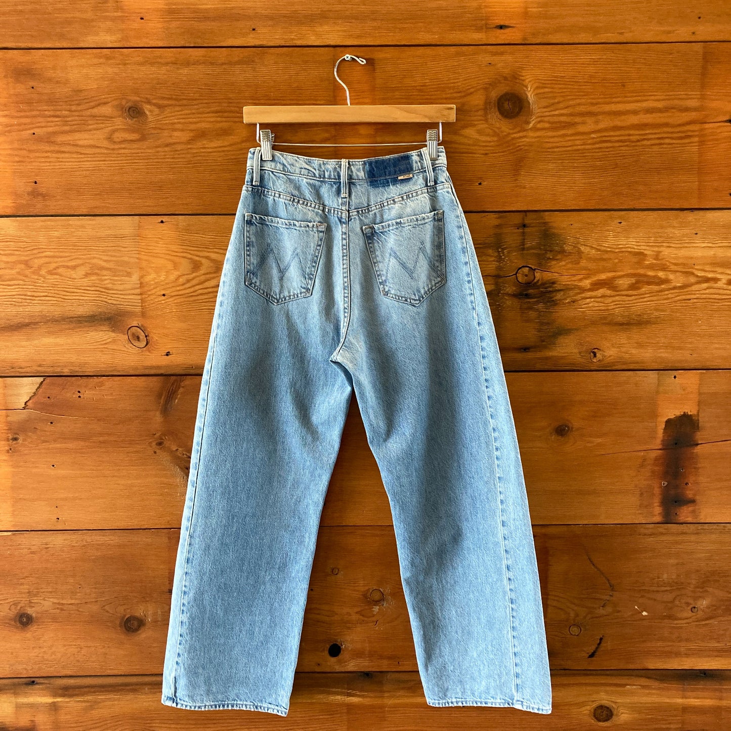 Mother Light Wash Denim Half Pipe Flood Material Girl Jeans - Size 25 - 1103ES