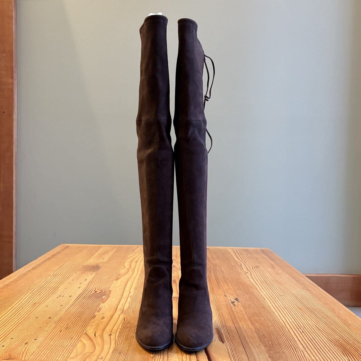 6.5- Stuart Weitzman Walnut Suede Over the Knee Highland Boots NEW w/ Box 1122KP