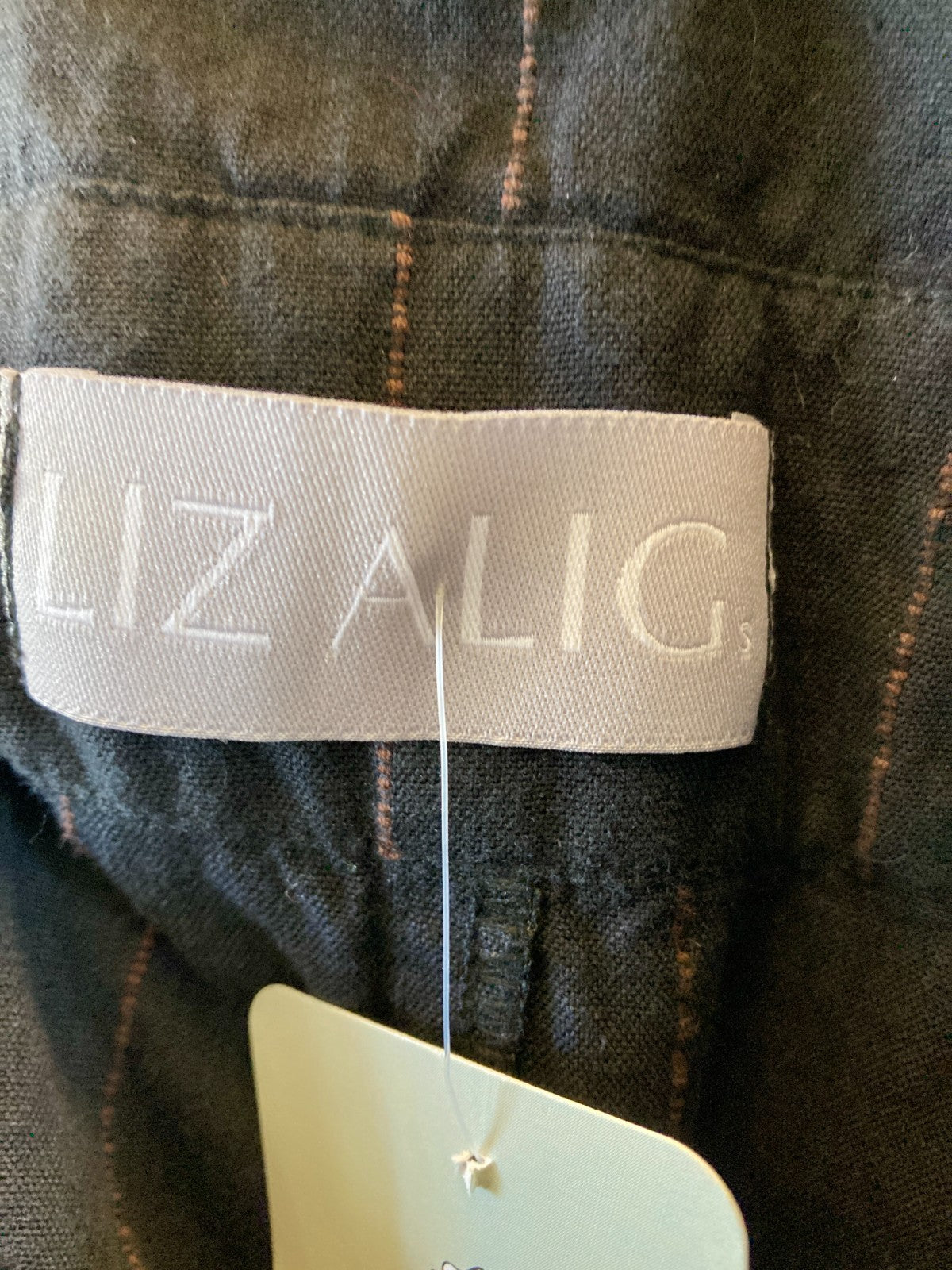 Liz Allig Navy Blue Pin Striped Sleeveless Overalls Jumpsuit - Size S - 0607MK