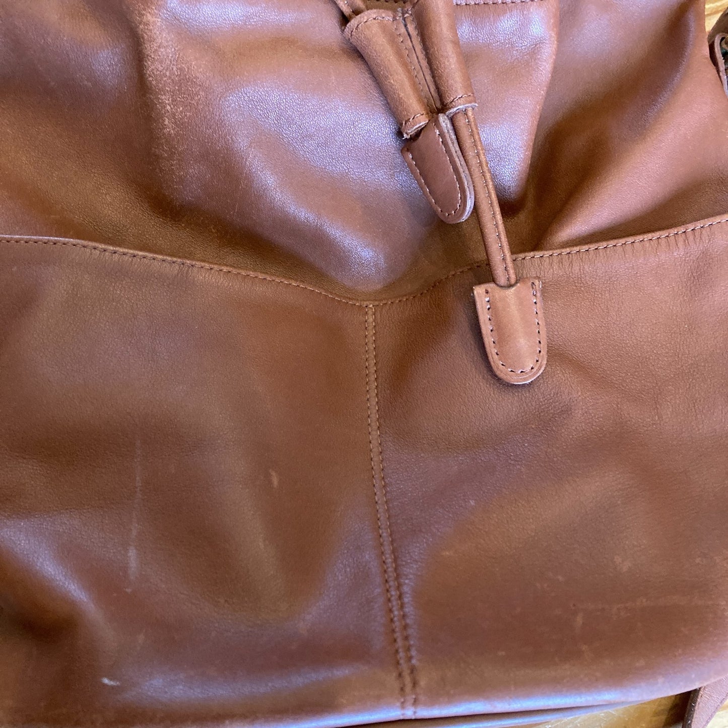 Coach 4151 Tan Brown Leather Vintage Thompson Drawstring Bucket Bag 0308LS