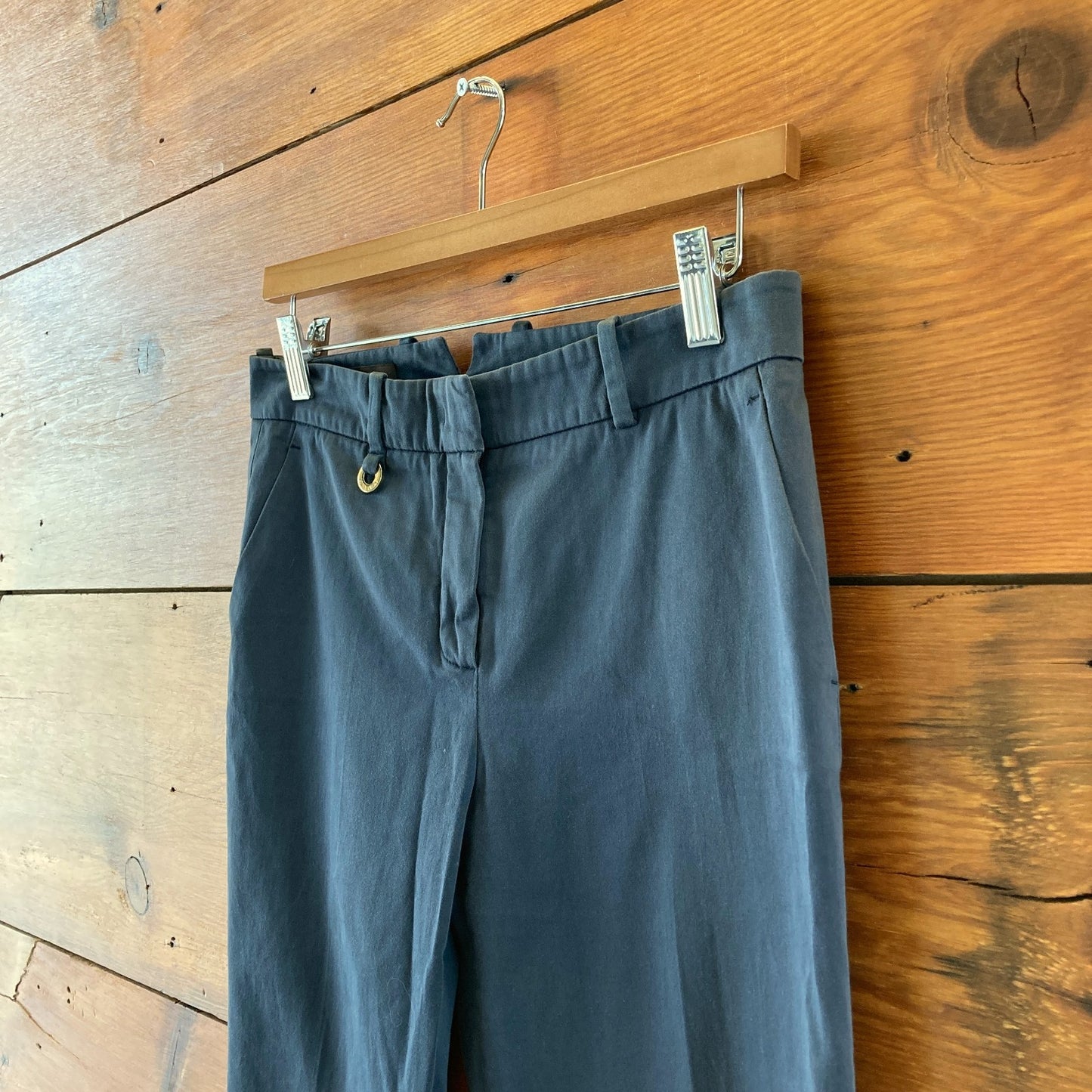 Loro Piana Navy Blue Cotton Slim Leg Trouser Pants - Size 40 / S - 0508GA