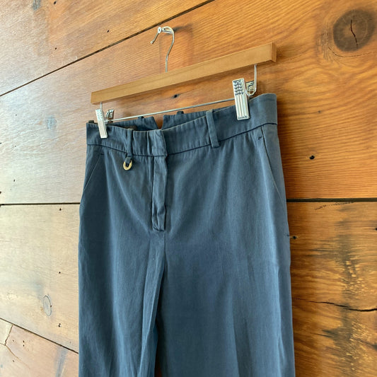 Loro Piana Navy Blue Cotton Slim Leg Trouser Pants - Size 40 / S - 0508GA