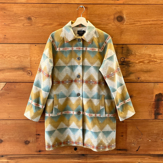Pendleton Multicolor NEW $529 Cape Creek Wool Mac Coat Jacket - Size XS - 0312IG