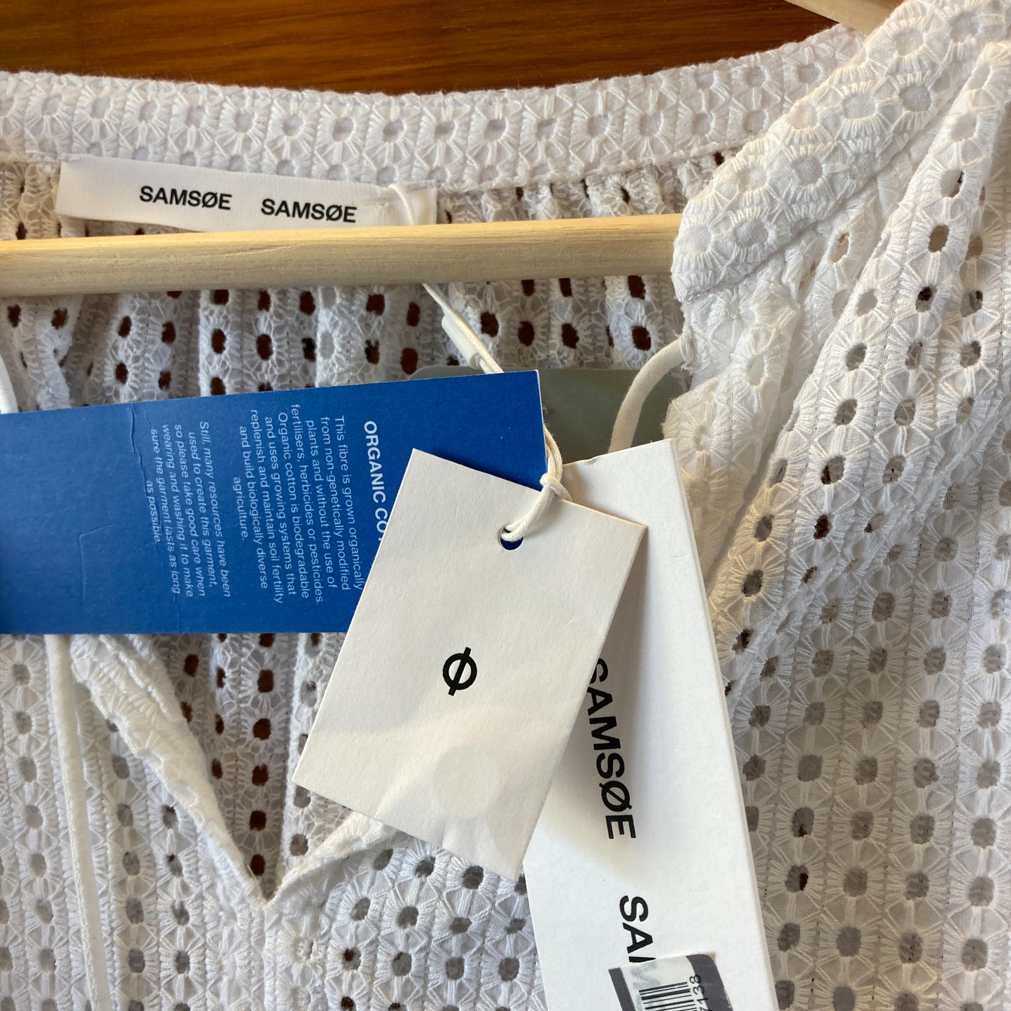 Samsoe Samsoe $170 White Cut Out Long Sleeve Top - Size M / L - NEW - 0401AJ