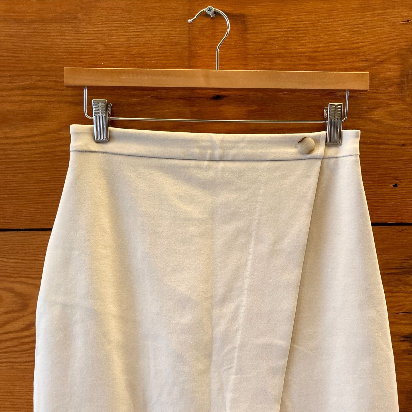 4 - Babaton Aritzia Bone White NEW Leona Faux Wrap Skirt 0518AF