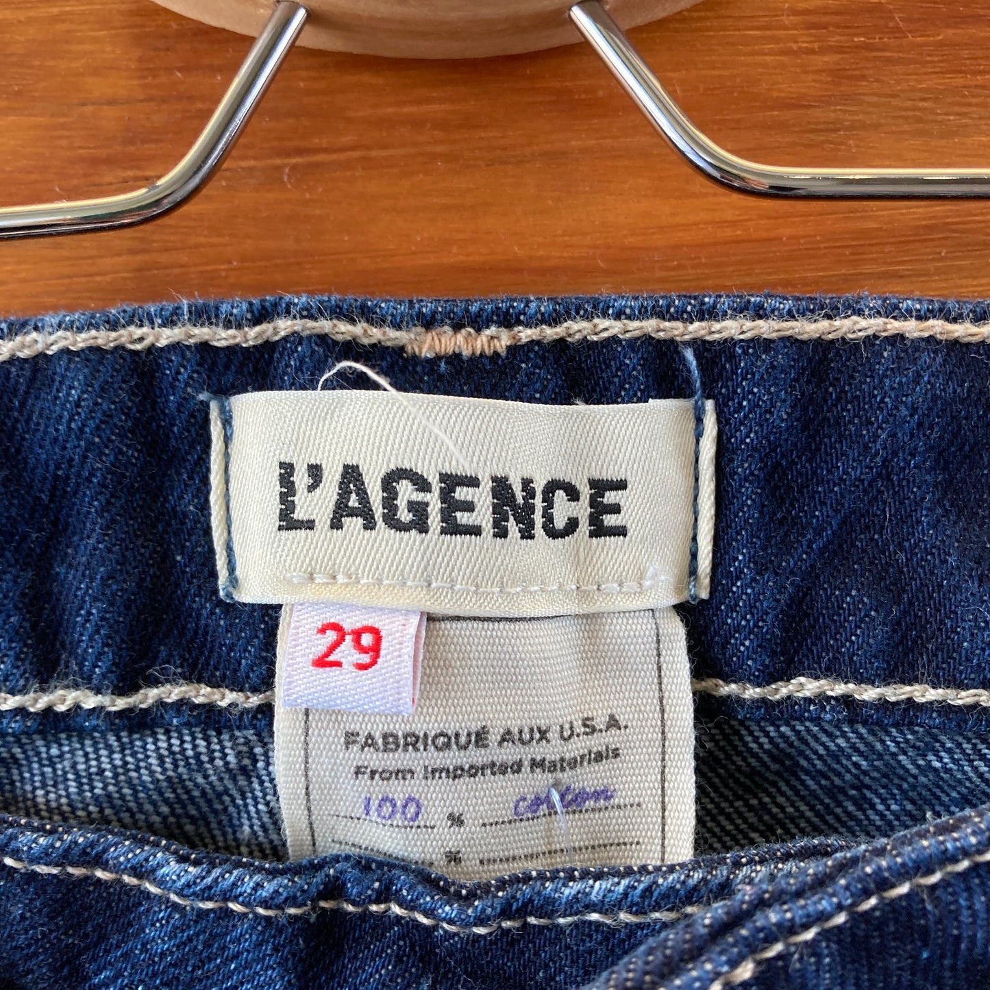 L'Agence $315 Dark Wash Ultra High Rise Miley Cuffed Jeans - Size 29 - 1114LH