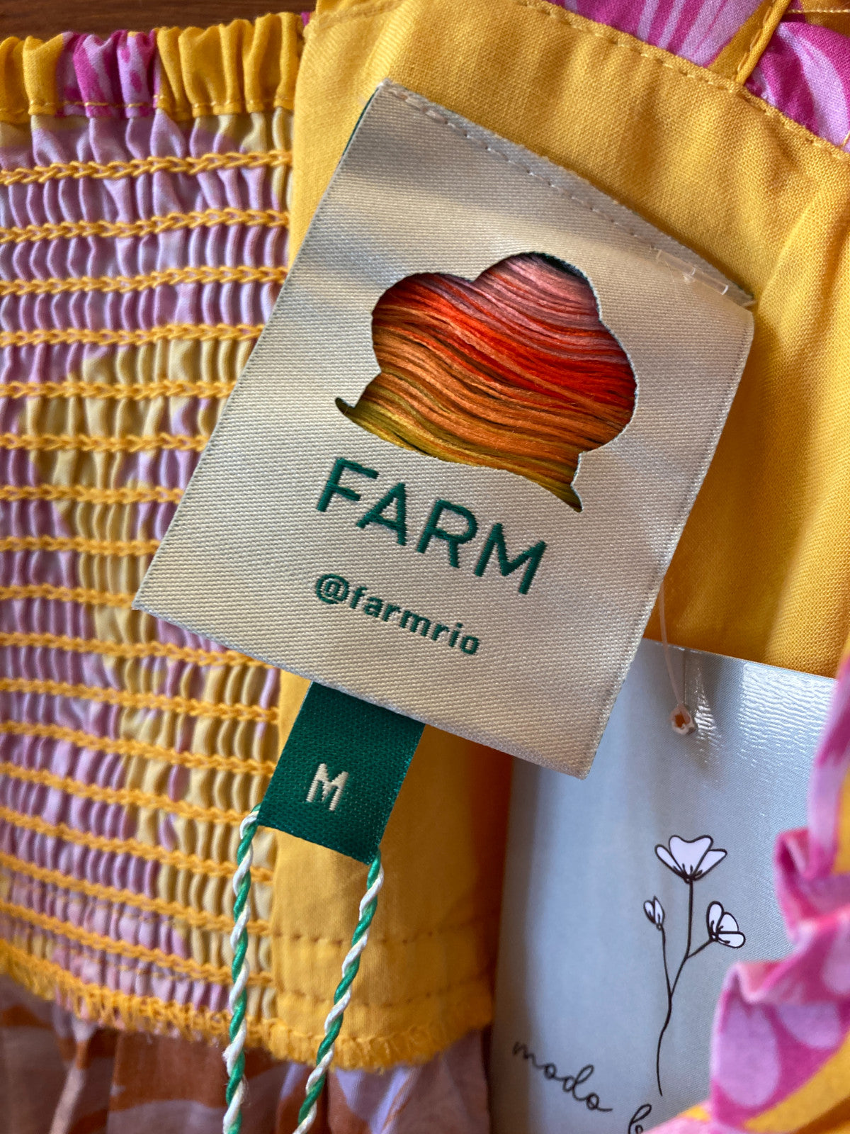 Farm Rio Tropical Mix Mini Swing Ruffle Sleeve Dress - Size M - NEW - 0401AJ