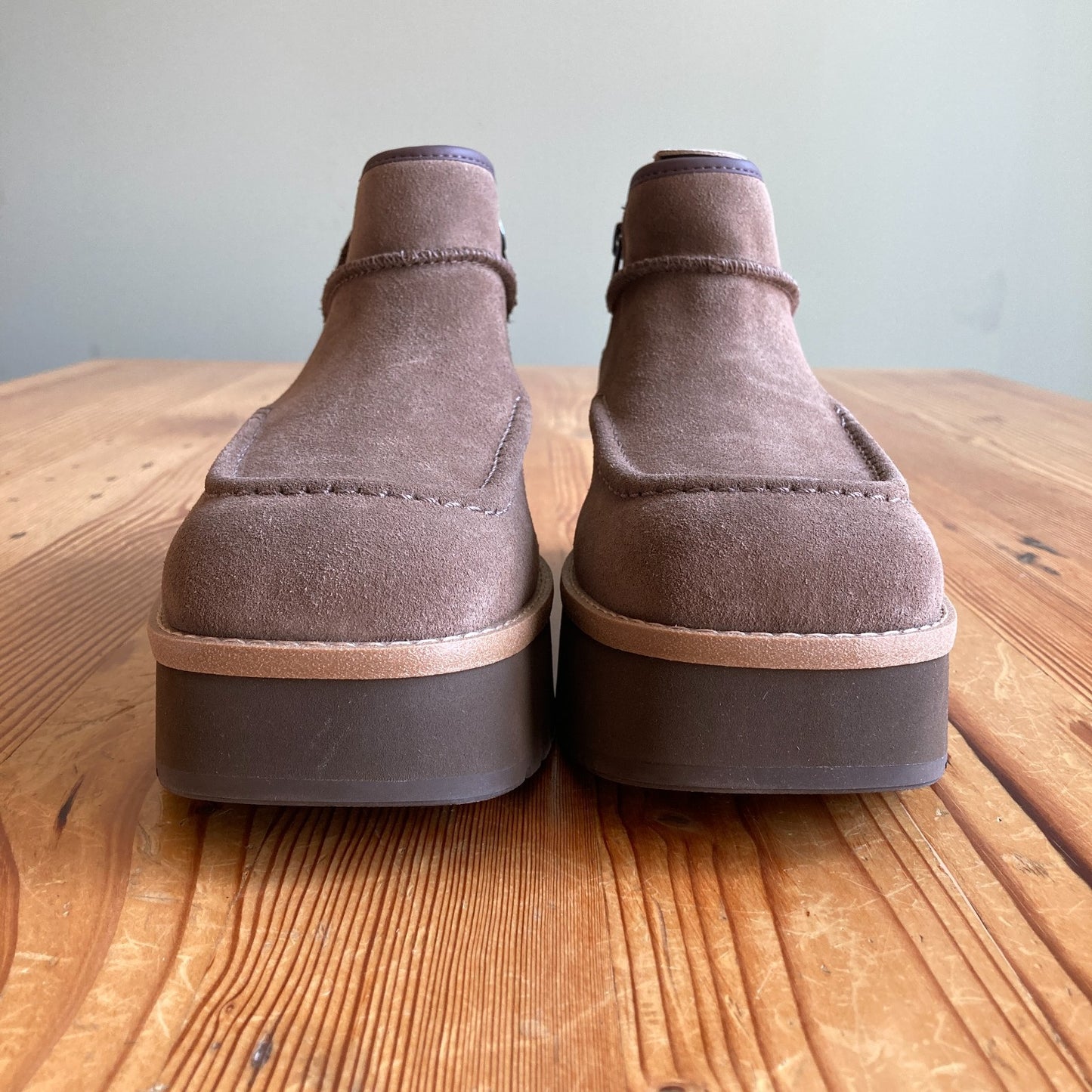 Ugg Brown Platform Cityfunc Ultra Mini Ankle Boots - Size 10 - NEW - 1206HP